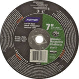 NORTON 07660789088 Cut-Off Wheel, 7 in Dia, 1/8 in Thick, 5/8 in Arbor, 24 Grit, Very Coarse