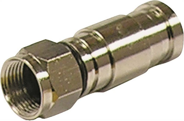 GB F GDC-6C Compression Connector, Nickel-Plated, Silver