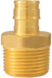 Apollo Valves ExpansionPEX Series EPXMA1234 Reducing Pipe Adapter, 1/2 x 3/4 in, Barb x MNPT, Brass, 200 psi Pressure