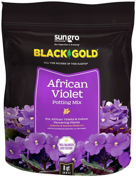 sun gro BLACK GOLD 1410502 8 QT P African Violet Potting Mix, Granular, Brown/Earthy, 240 Bag