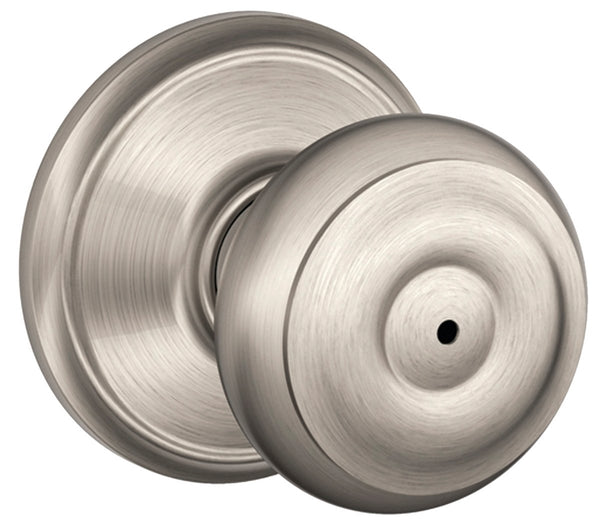 Schlage Georgian Series F40VGEO619 Privacy Door Knob, Satin Nickel