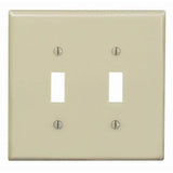 Leviton PJ2-I Wallplate, 4-7/8 in L, 4.94 in W, 2 -Gang, Nylon, Ivory