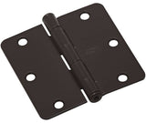 National Hardware N830-324 Door Hinge, Steel, Oil-Rubbed Bronze, Full-Mortise Mounting