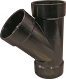 CANPLAS 102301LBC Pipe Wye, 1-1/2 in, Hub, ABS, Black