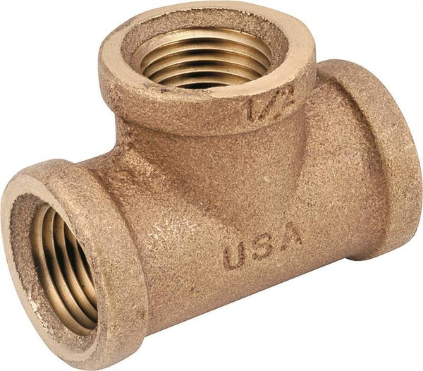 Anderson Metals 738101-16 Pipe Tee, 1 in, Brass, 200 psi Pressure