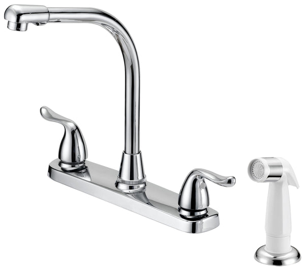 Boston Harbor F8F10036CP Kitchen Faucet, 1.8 gpm, 2-Faucet Handle, 4-Faucet Hole, Metal/Plastic, Chrome Plated