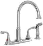 American Standard Tinley Series 7408400.075 High-Arc Kitchen Faucet with Side Sprayer, 1.8 gpm, 2-Faucet Handle