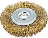 Vulcan 323281OR Wire Wheel Brush with Hole, 6 in Dia, 5/8 in Arbor Hole, 1/2 in Adapter Ring Arbor/Shank