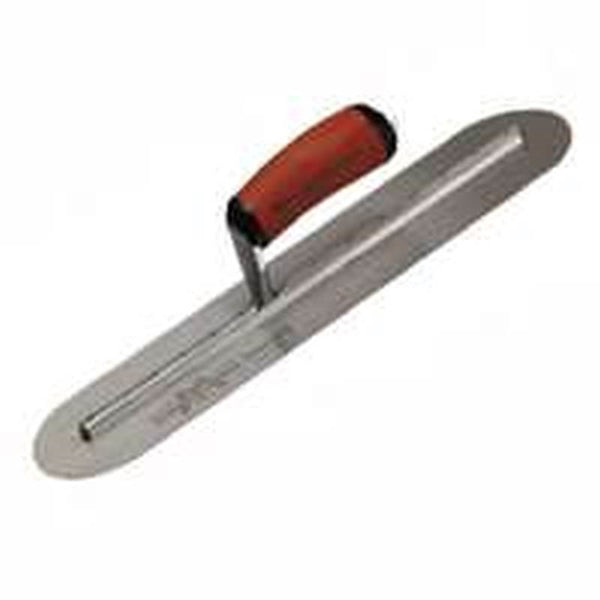 Marshalltown MXS81FRD Finishing Trowel, 18 in L Blade, 4 in W Blade, Spring Steel Blade, Round End, Curved Handle