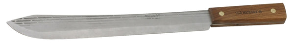 OLD HICKORY 7-14 Butcher Knife, 1095 Carbon Steel Blade, Hardwood Handle, Brown Handle