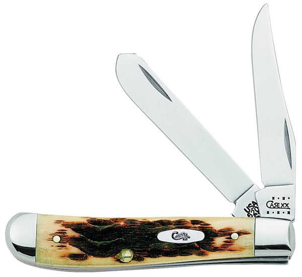 CASE 00013 Folding Pocket Knife, 2.7 in Clip, 2-3/4 in Spey L Blade, Tru-Sharp Surgical Stainless Steel Blade, 2-Blade
