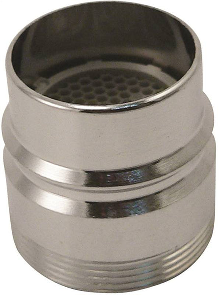 Plumb Pak PP28003 Faucet Aerator Adapter, 15/16-27 x 55/64 in in, Male/Female, Brass, Chrome Plated