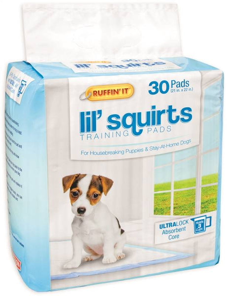 RUFFIN'IT Lil' Squirts 82030 Dog Training Pad, 22 in L, 21 in W, Cotton/Plastic