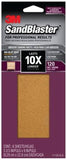 3M SandBlaster Series 11120-G-6 Sandpaper, 9 in L, 3-2/3 in W, 120 Grit, Medium, Aluminum Oxide Abrasive