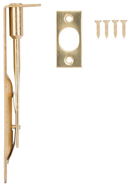 ProSource LR-004-PS Flush Bolt, 1 x 1/2 in Bolt Head, 5 in L Bolt, Solid Brass, Polished Brass