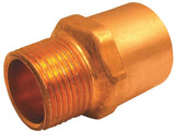 EPC 104R Series 30338 Reducing Pipe Adapter, 3/4 x 1/2 in, Sweat x MNPT, Copper