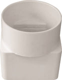 CANPLAS 414431BC Downspout Adapter, 2 x 3 in Connection, Hub, PVC, White