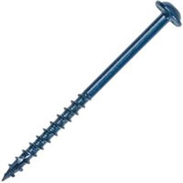 Kreg Blue-Kote SML-C150B-100 Pocket-Hole Screw, #8 Thread, 1-1/2 in L, Coarse Thread, Maxi-Loc Head, Square Drive, Steel