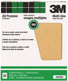 3M 99402NA Sandpaper, 11 in L, 9 in W, Fine, 150 Grit, Aluminum Oxide Abrasive, Paper Backing