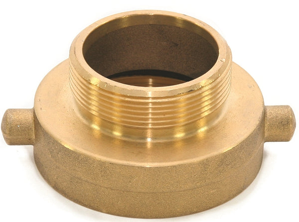 ABBOTT RUBBER JBHA-200 Hydrant Adapter, 2-1/2 x 2 in, NST x NPT, Brass