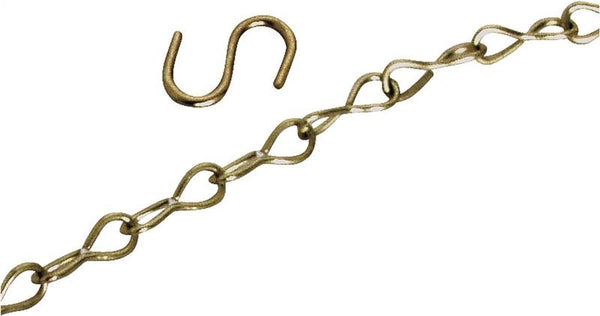 Landscapers Select GB0033L Planter Chain, 18 in L, Steel, Brass, Ceiling Mount Mounting