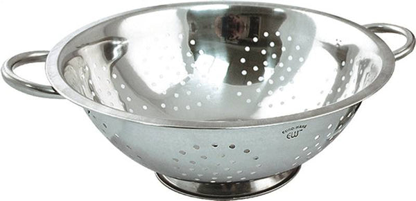 Euro-Ware 3105 Colander, 5 qt Capacity, Stainless Steel, Stainless Steel Handle