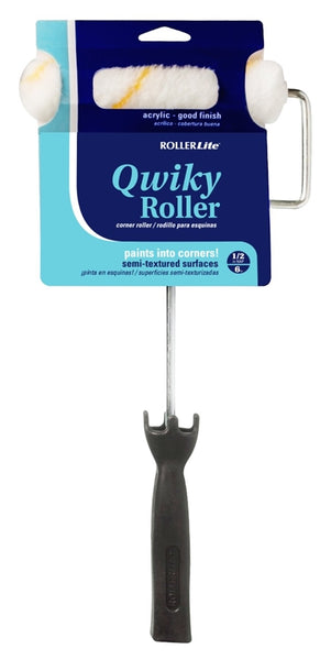 RollerLite 614-CR050Q Roller Assembly, 1/2 in Nap, Acrylic Fabric Roller, 6 in L Roller