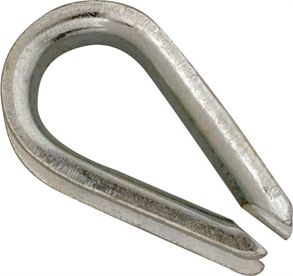 Campbell T7670629 Wire Rope Thimble, 1/4 in Dia Cable, Malleable Iron, Electro-Galvanized