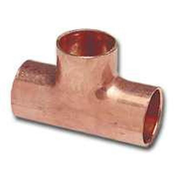 EPC 111R Series 32824 Reducing Pipe Tee, 1 x 1 x 3/4 in, Sweat, Copper