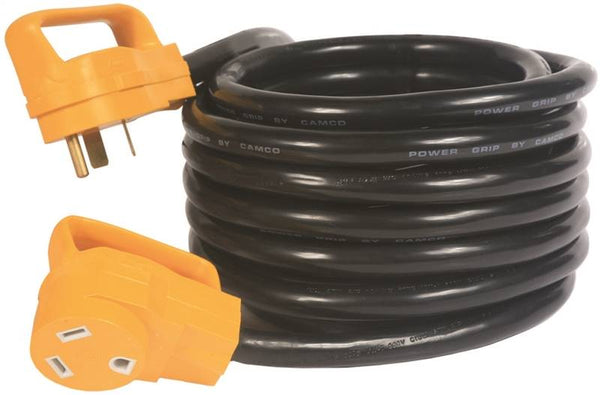 CAMCO 55191 Extension Cord, 10 ga Cable, 25 ft L, Male, Female, Black Jacket