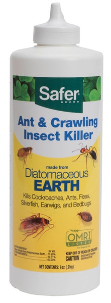 Safer 5168 Insect Killer, Dust Solid, Spray Application, 7 oz Bottle