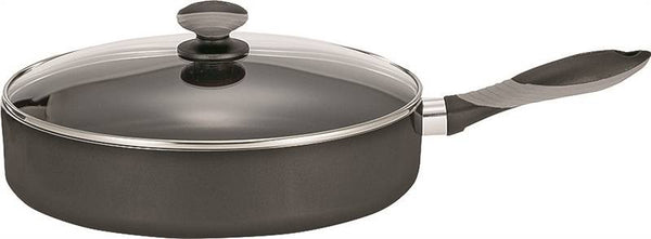T-fal MIR-A7978284M Jumbo Fry Pan, 12 in Dia, Aluminum, Black, Non-Stick: Yes, Dishwasher Safe: Yes, Soft-Grip Handle