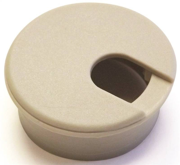 Jandorf 61601 Desk Grommet, 1-3/4 in Dia Cable, Polystyrene, Almond