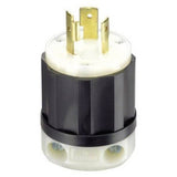 Leviton 021-02311-0PB Electrical Plug, 2 -Pole, 20 A, 125 V, NEMA: NEMA L5-20P, Black/White