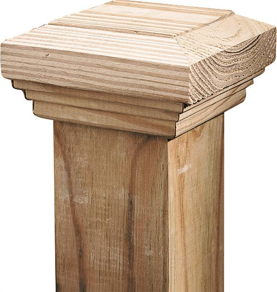 UFP 106086 Post Cap, 4 in L, 4 in W, Wood