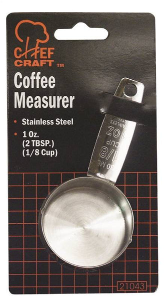 CHEF CRAFT 21043 Coffee Measure, 1 oz Capacity, Metric Graduation, Stainless Steel, Silver