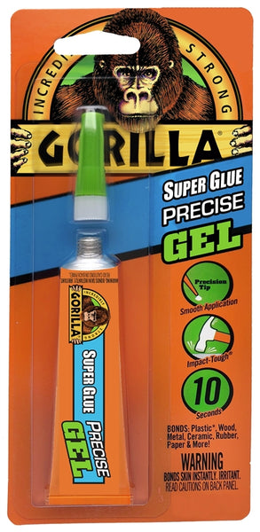 Gorilla 6802502 Super Glue Precise Gel, Clear, 15 g Tube