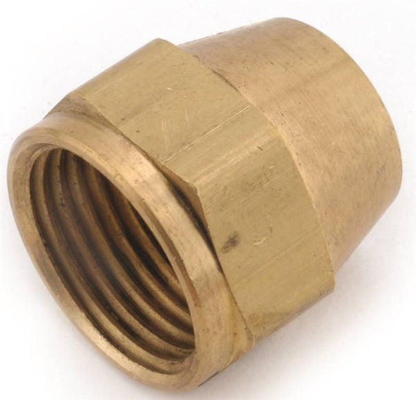 Anderson Metals 754014-06 Short Nut, 3/8 in, Flare, Brass