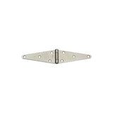 National Hardware N128-074 Strap Hinge, 2.43 in W Frame Leaf, 5.72 in H Frame Leaf, 0.01 in Thick Leaf, Steel, Zinc