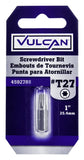 Vulcan 307671OR Screwdriver Bit, Hex Shank, S2 Chrome Molybdenum Steel