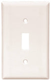 Eaton Wiring Devices 2134W Wallplate, 4-1/2 in L, 2-3/4 in W, 1 -Gang, Thermoset, White, High-Gloss