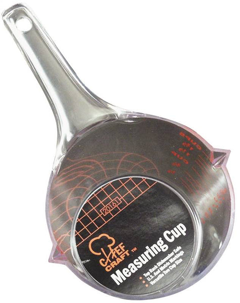 CHEF CRAFT 20161 Measuring Cup, Metric Graduation, Plastic, Clear