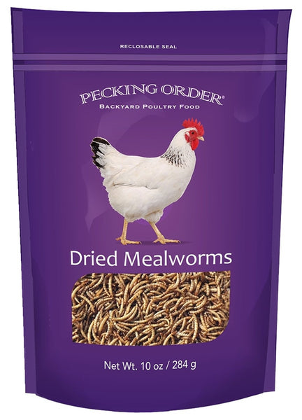 Pecking Order 009330 Chicken Mealworm Treat, 10 oz Bag