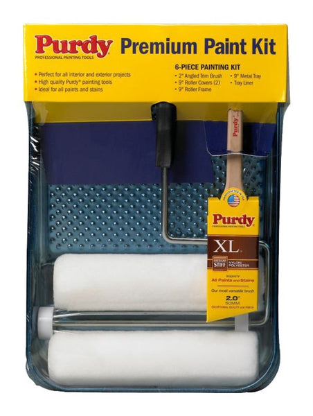 Purdy White Dove 14C811000 Painters Roller and Tray Set, 6-Piece