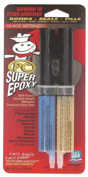PROTECTIVE COATING PC-SuperEpoxy 016619 Epoxy Adhesive, Blue, Paste, 1 oz Syringe