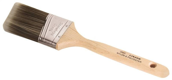 Linzer 2853-2 Paint Brush, 2 in W, 2-3/4 in L Bristle, Nylon/Polyester Bristle, Sash Handle
