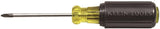 KLEIN TOOLS 603-3 Screwdriver, #1 Drive, Phillips Drive, 6-3/4 in OAL, 3 in L Shank, Rubber Handle, Cushion-Grip Handle