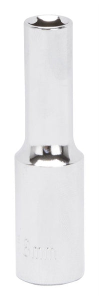 Vulcan MT6500662 Drive Socket, 8 mm Socket, 3/8 in Drive, 6-Point, Chrome Vanadium Steel, Chrome