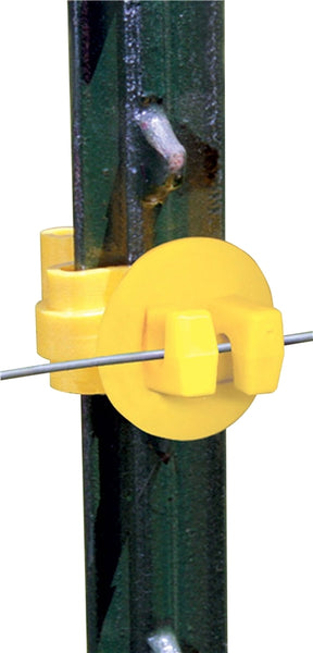 Zareba ITY-Z Standard Snug-Fitting Insulator, Aluminum/Polywire/Steel, Polyethylene, Yellow
