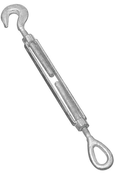 National Hardware 3272BC Series N177-493 Turnbuckle, 700 lb Working Load, 3/8 in Thread, Hook, Eye, 6 in L Take-Up